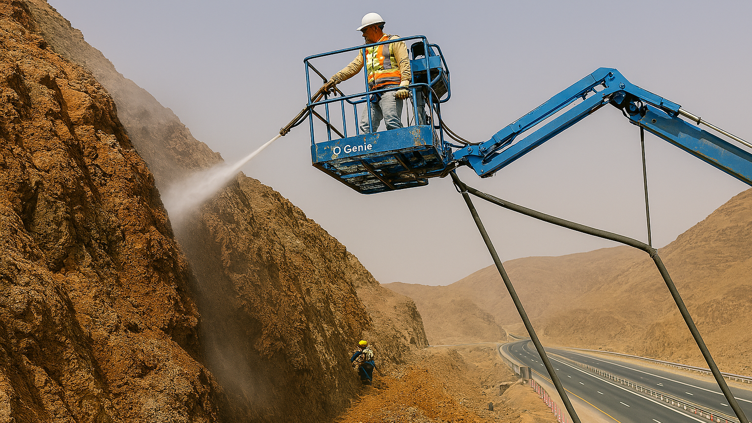 Slope Protection Works for the Tawaian-Dibba Highway