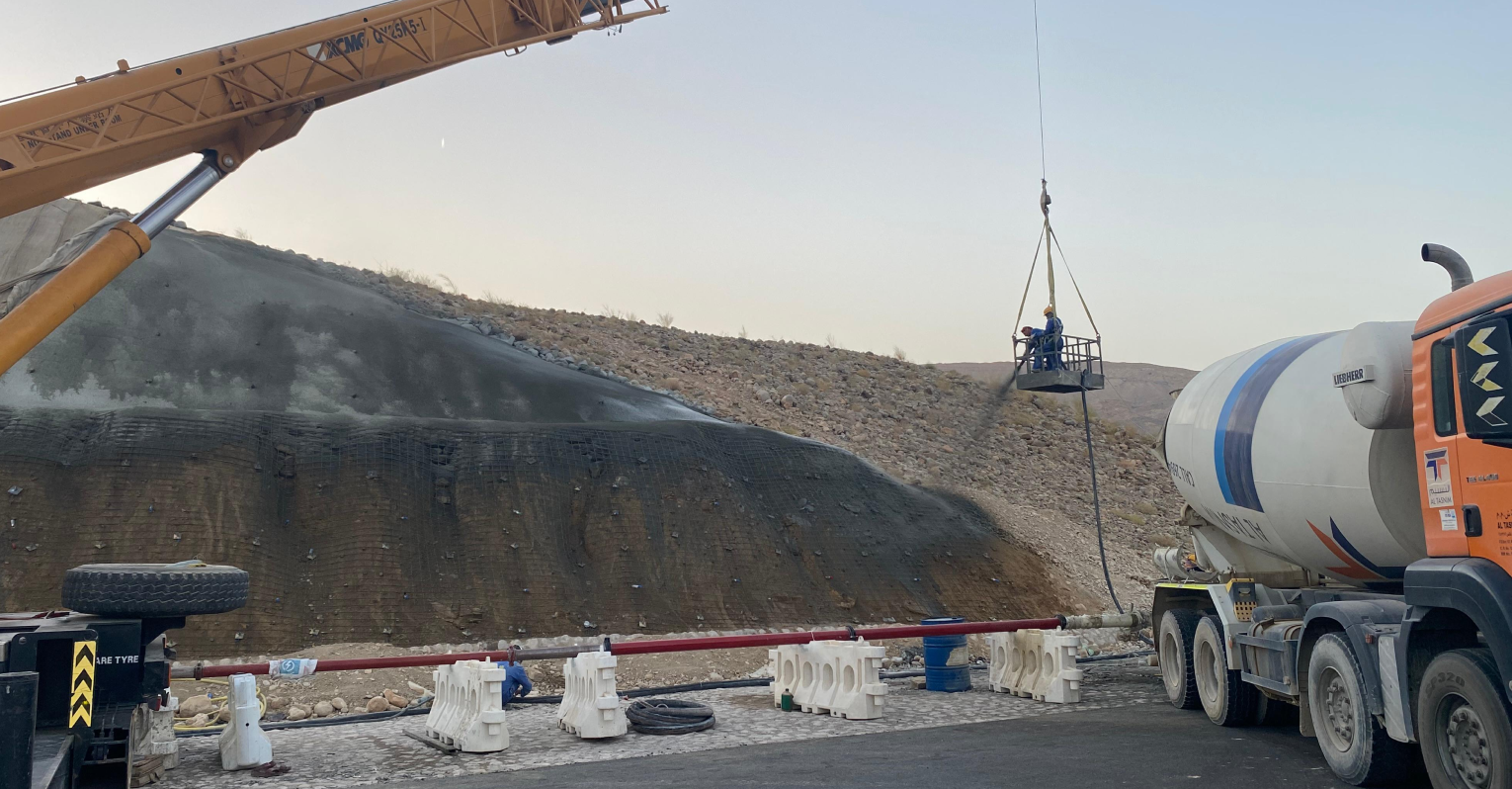 Rehabilitation & Slope Protection Works for Water Reservoir Roads in Al Amerat