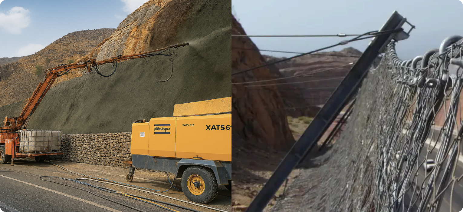 Slope Protection Works for Hay Al Turath - Ghubrat Nizwa Road